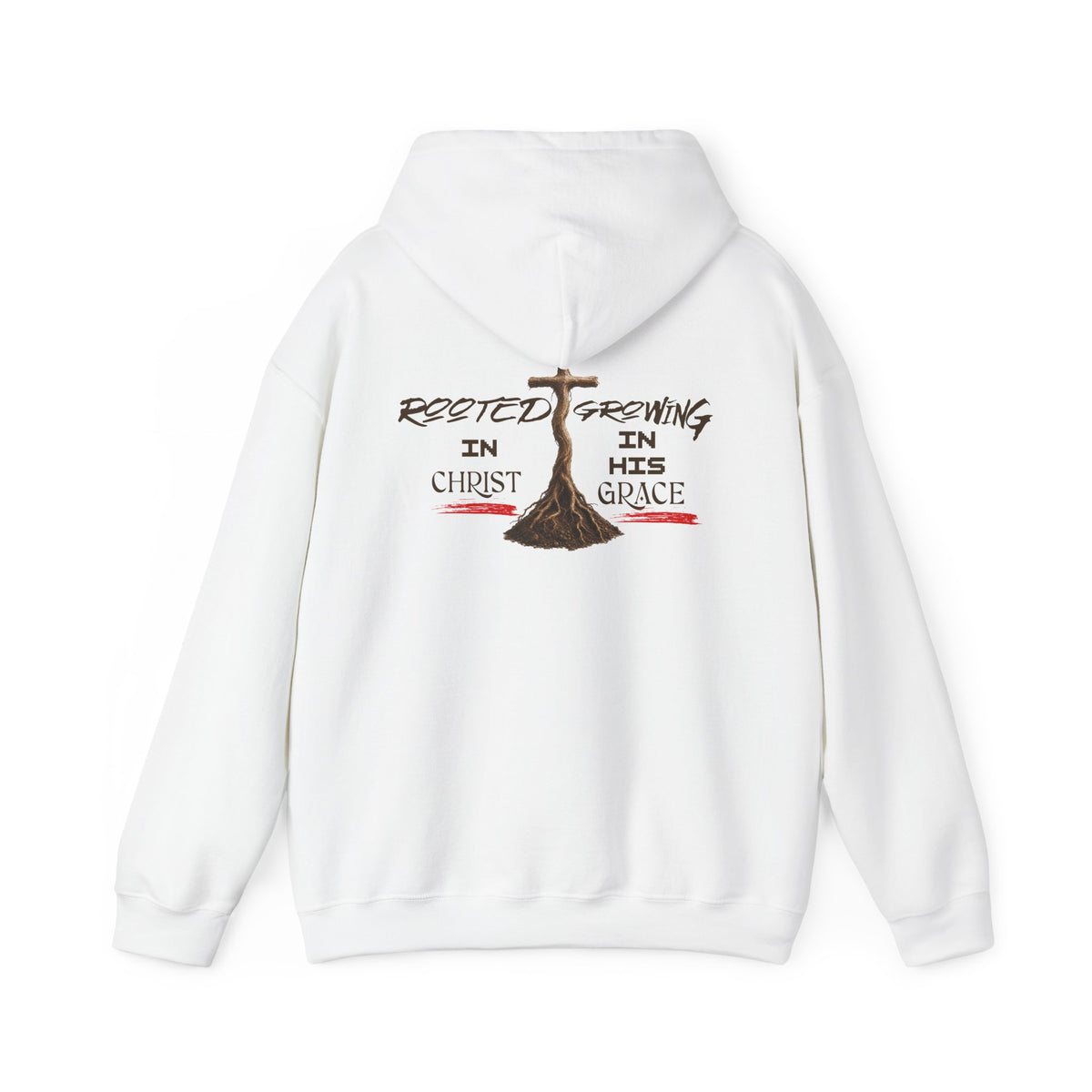 Hoodie — Rooted in Christ, Growing in His Grace Christian Faith Pullover