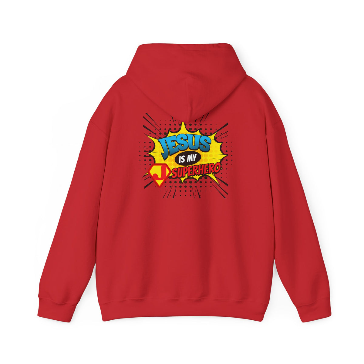 Jesus Is My Superhero Hoodie — Christian Comic Pop Art Pullover