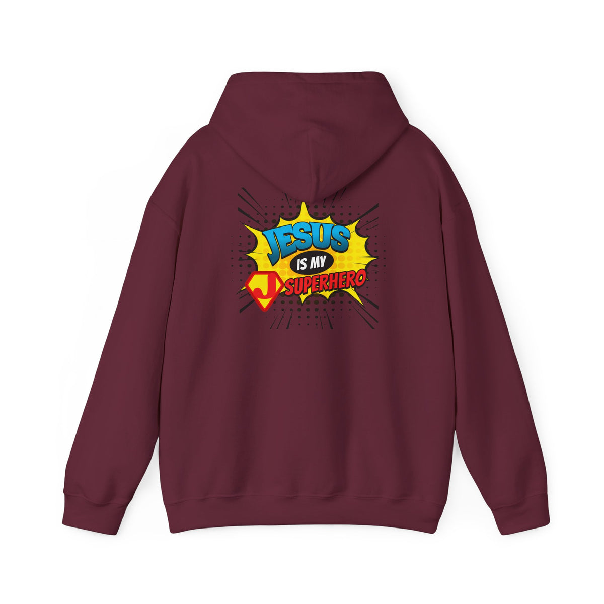 Jesus Is My Superhero Hoodie — Christian Comic Pop Art Pullover