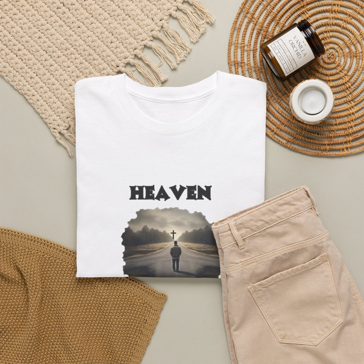 Heaven - so many roads only one way - Unisex Heavy Cotton Tee