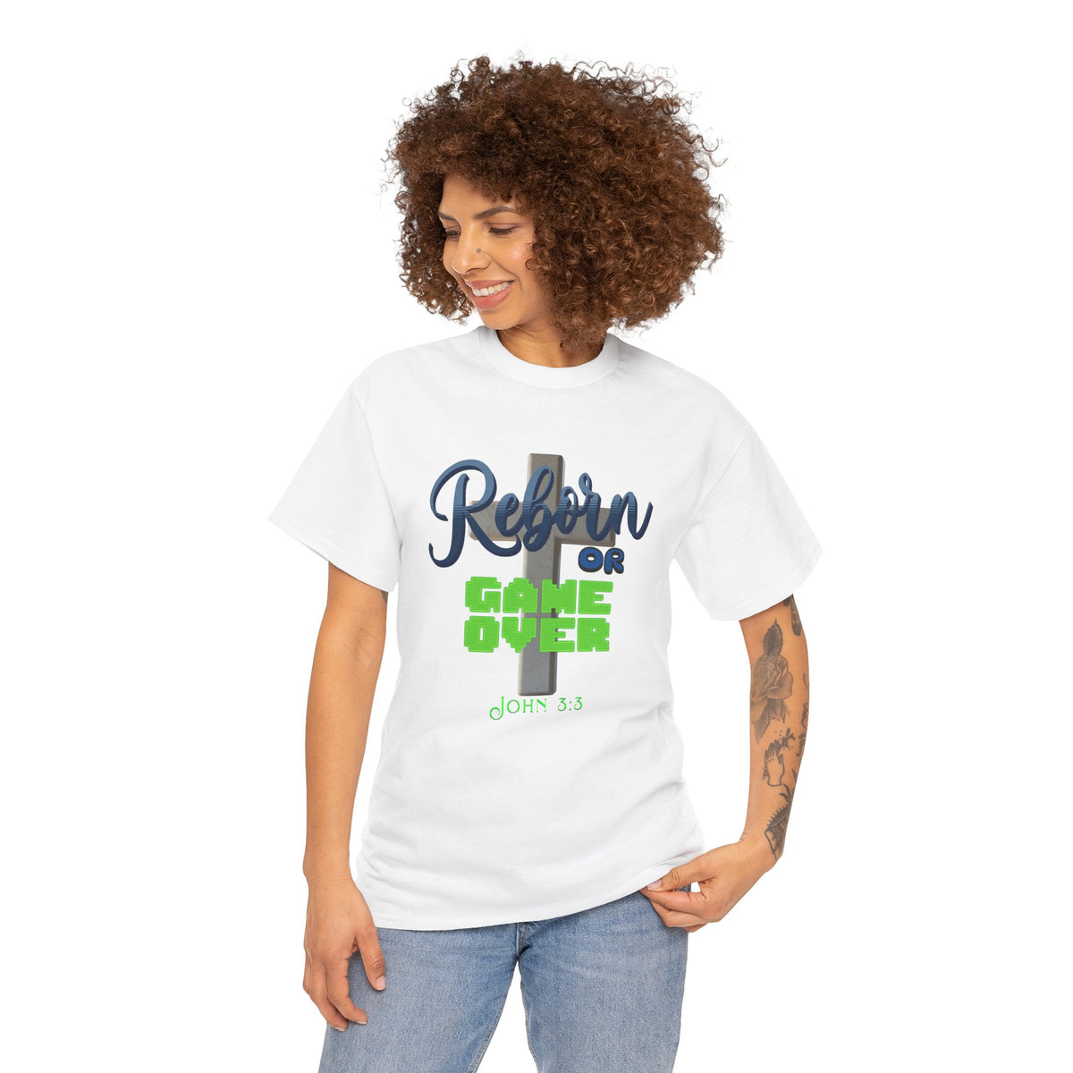 Reborn or Game Over Tee — Christian John 3:8 Faith Shirt