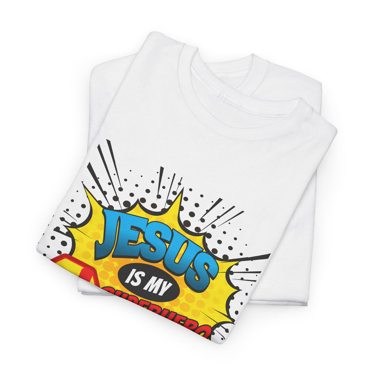 Jesus Is My Superhero T-Shirt — Christian Comic Pop Art Tee