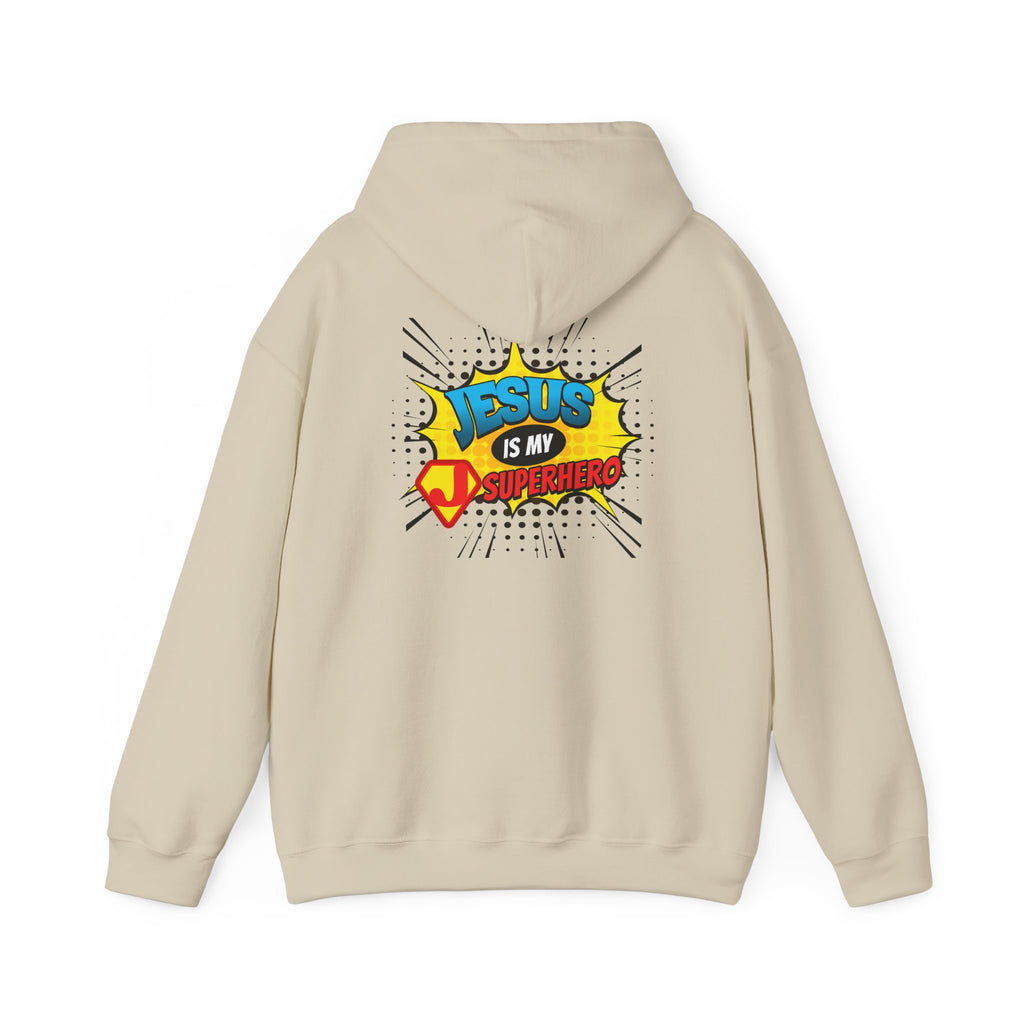 Jesus Is My Superhero Hoodie — Christian Comic Pop Art Pullover