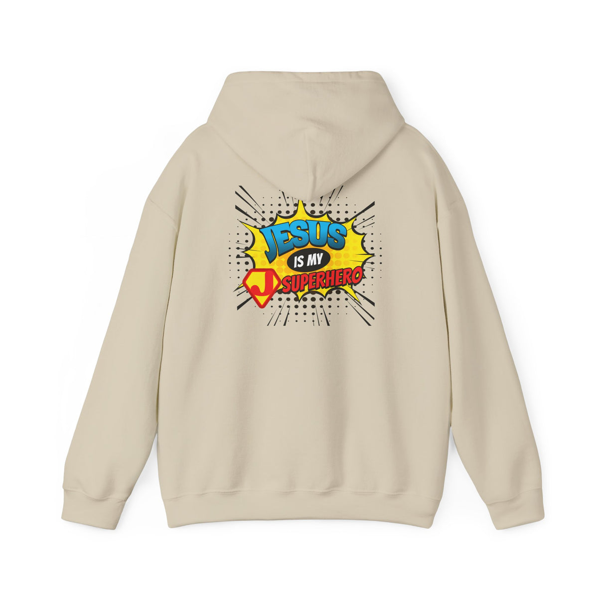 Jesus Is My Superhero Hoodie — Christian Comic Pop Art Pullover