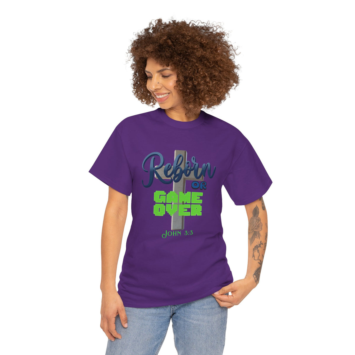 Reborn or Game Over Tee — Christian John 3:8 Faith Shirt