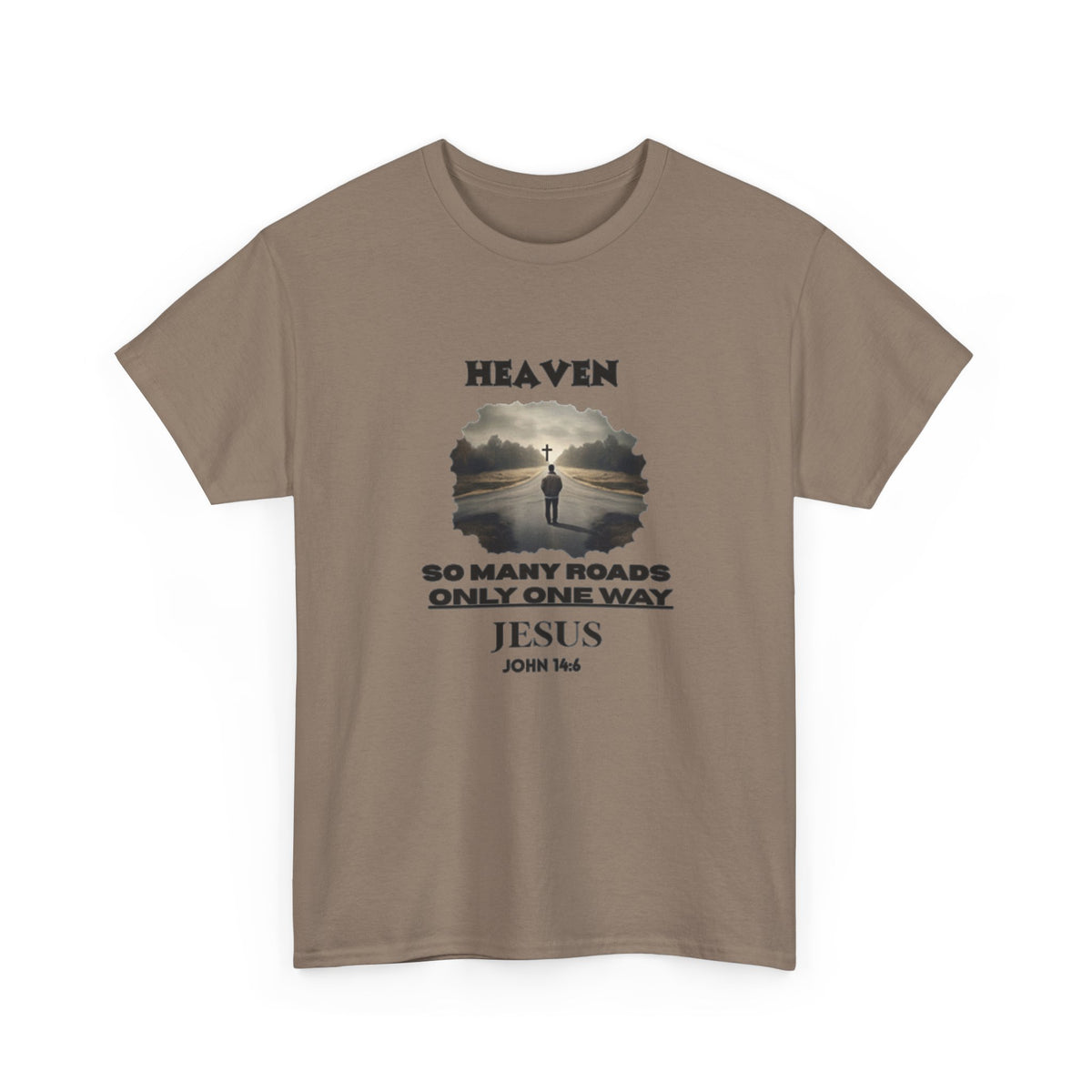 Heaven - so many roads only one way - Unisex Heavy Cotton Tee