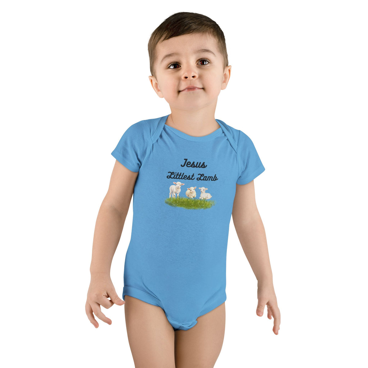 High quality, Gerber brand baby onesie "Jesus Littlest Lamb" Christian Infant Bodysuit