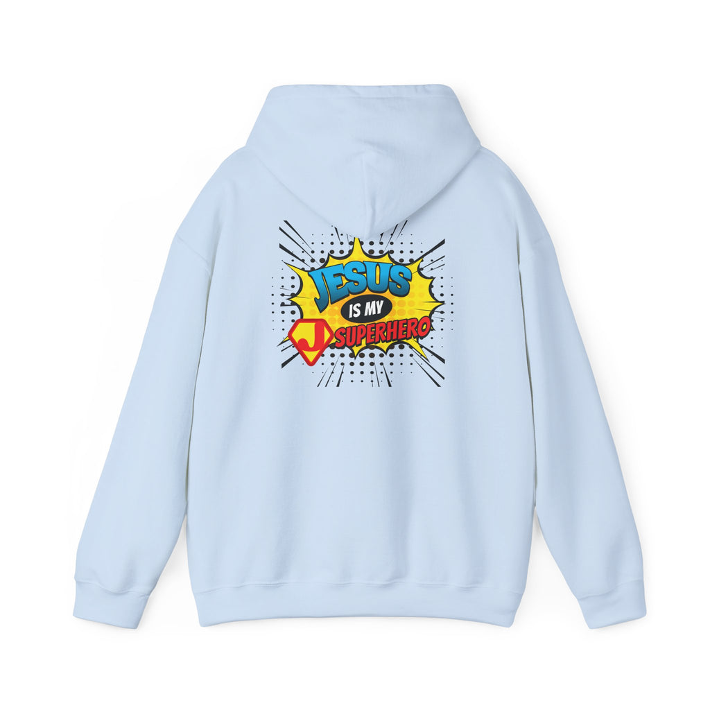 Jesus Is My Superhero Hoodie — Christian Comic Pop Art Pullover