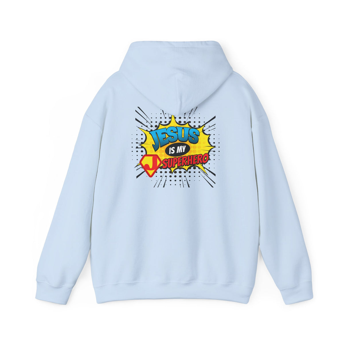 Jesus Is My Superhero Hoodie — Christian Comic Pop Art Pullover