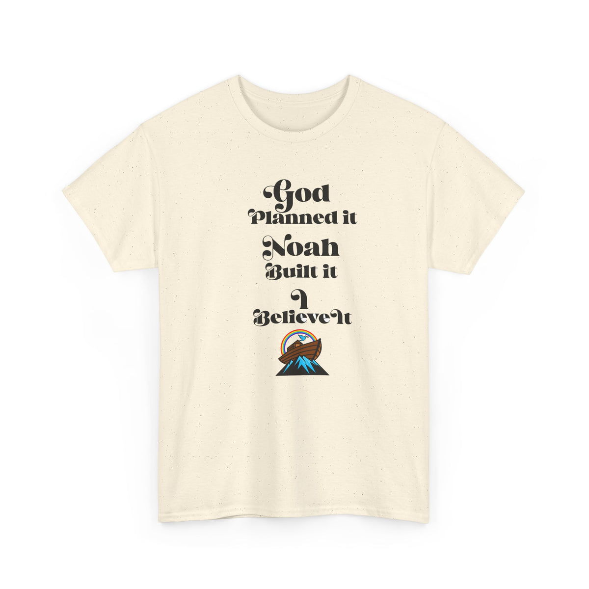 Noah Built It T-Shirt — "God Planned It, Noah Built It" Christian Faith Tee