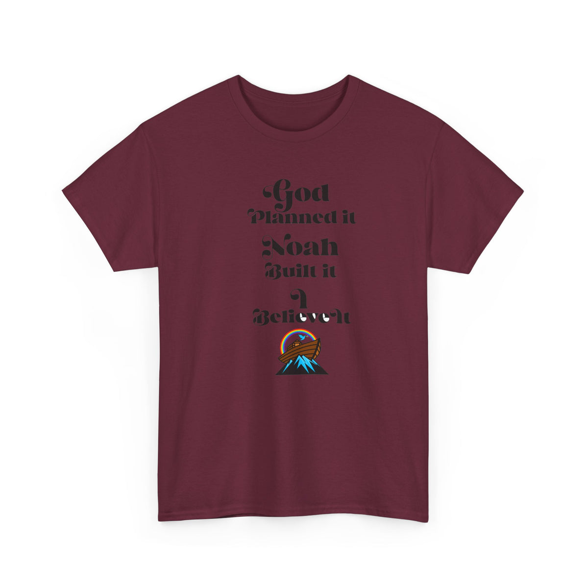 Noah Built It T-Shirt — "God Planned It, Noah Built It" Christian Faith Tee