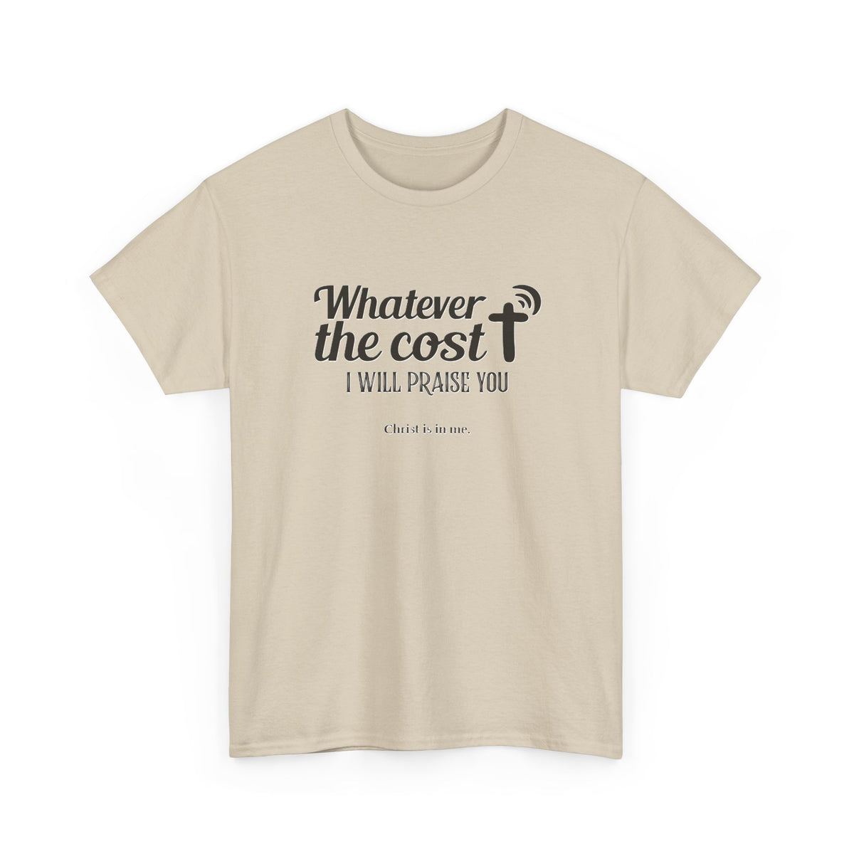 Christian Praise T-Shirt — "Whatever the cost I will praise You" Faith Graphic Tee