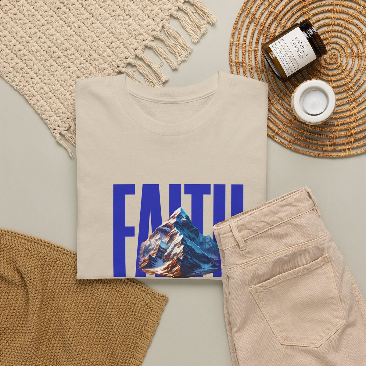 Faith Moves Mountains T-Shirt — Christian Scripture Tee (Matthew 17:20)
