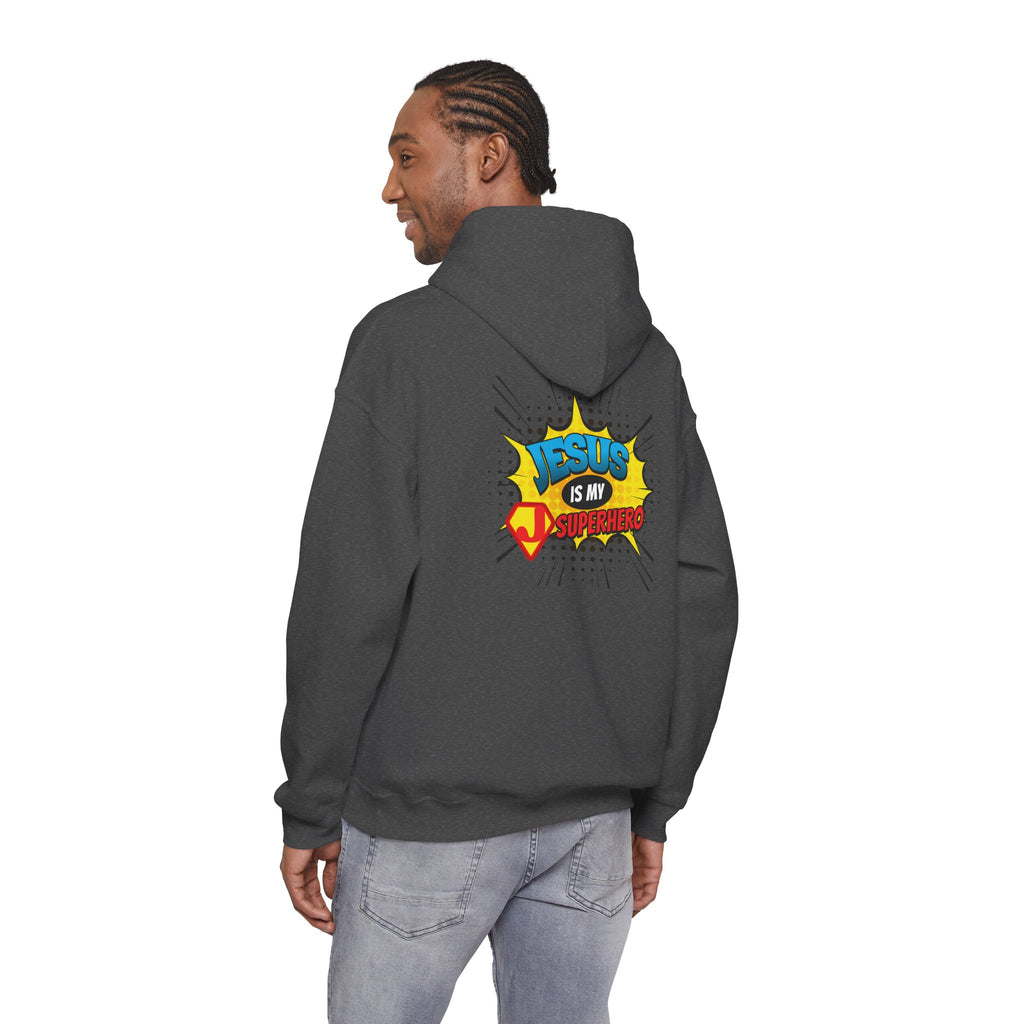 Jesus Is My Superhero Hoodie — Christian Comic Pop Art Pullover