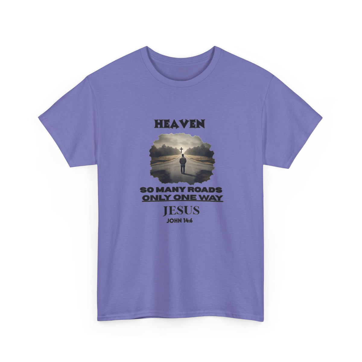 Heaven - so many roads only one way - Unisex Heavy Cotton Tee