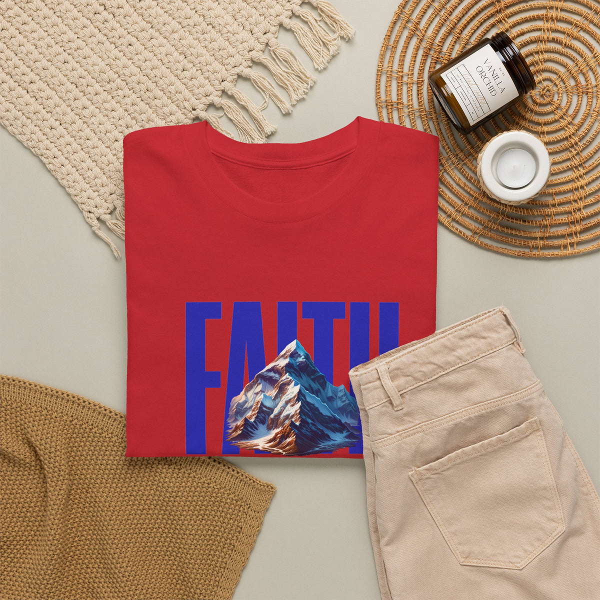 Faith Moves Mountains T-Shirt — Christian Scripture Tee (Matthew 17:20)