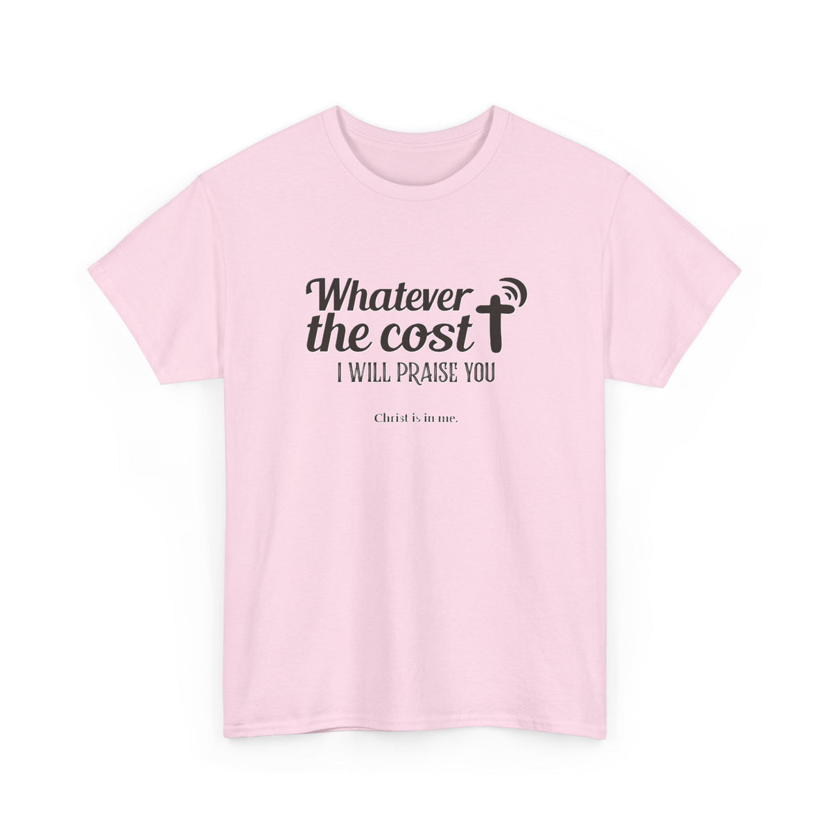 Christian Praise T-Shirt — "Whatever the cost I will praise You" Faith Graphic Tee