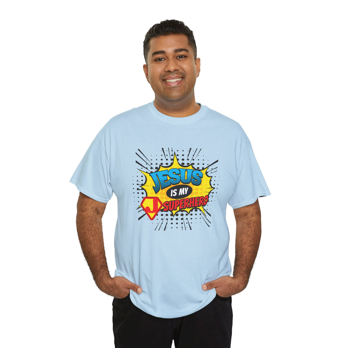 Jesus Is My Superhero T-Shirt — Christian Comic Pop Art Tee