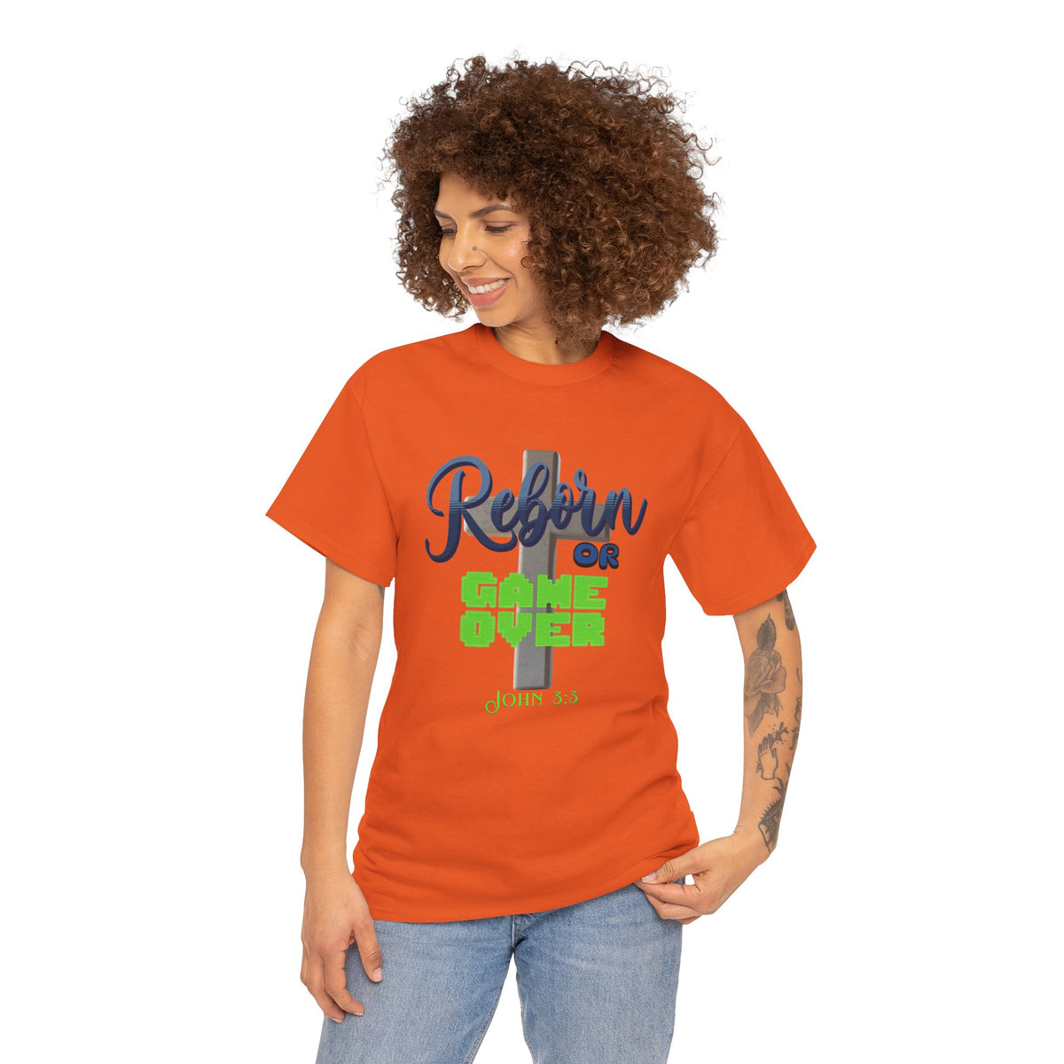 Reborn or Game Over Tee — Christian John 3:8 Faith Shirt