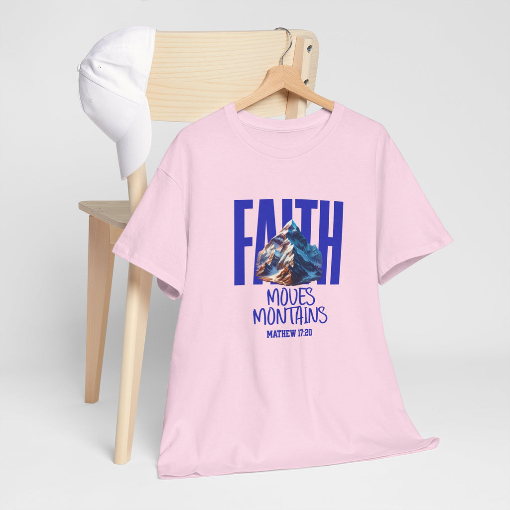 Faith Moves Mountains T-Shirt — Christian Scripture Tee (Matthew 17:20)
