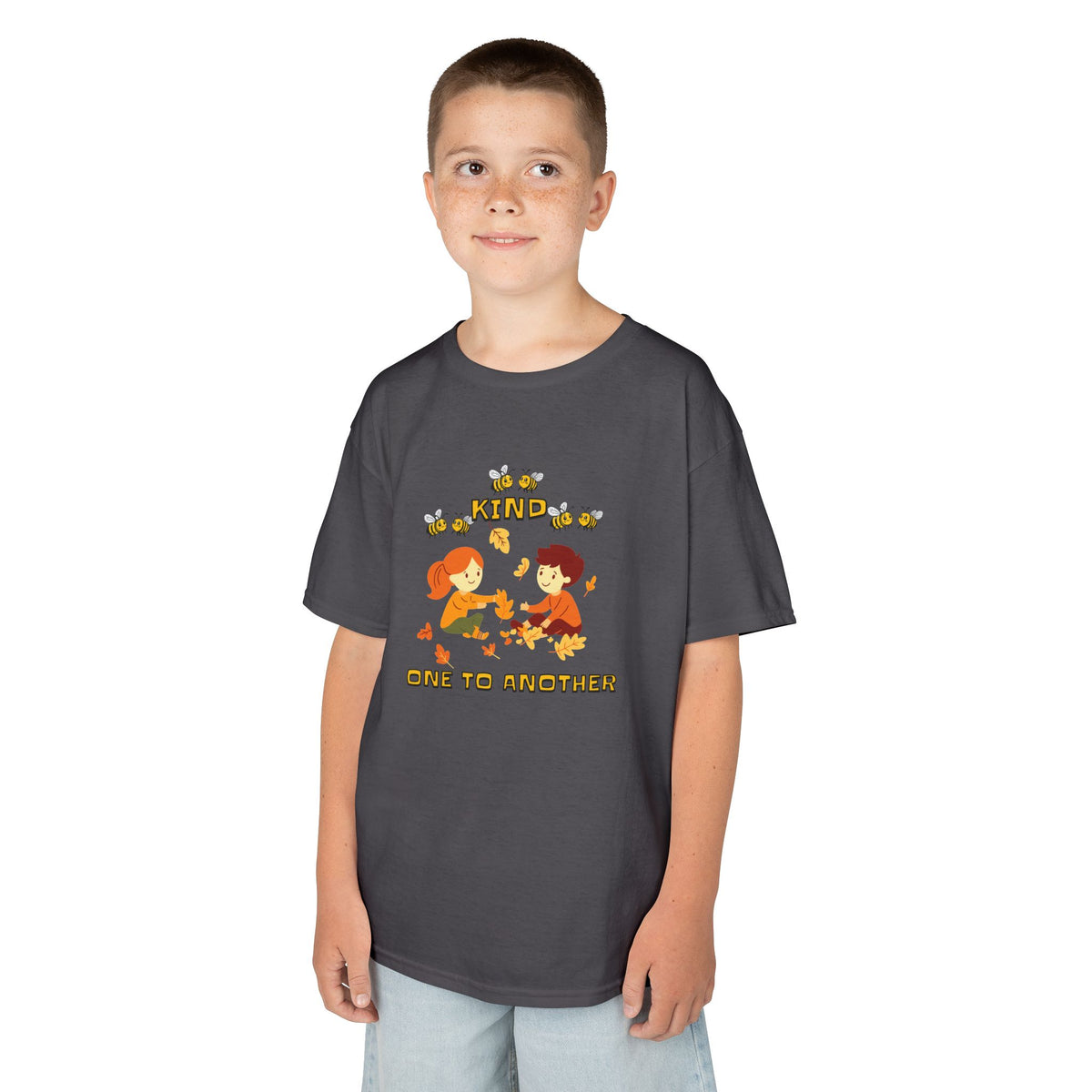 Kids Tee — "Be Kind One to Another" Retro Friends Graphic