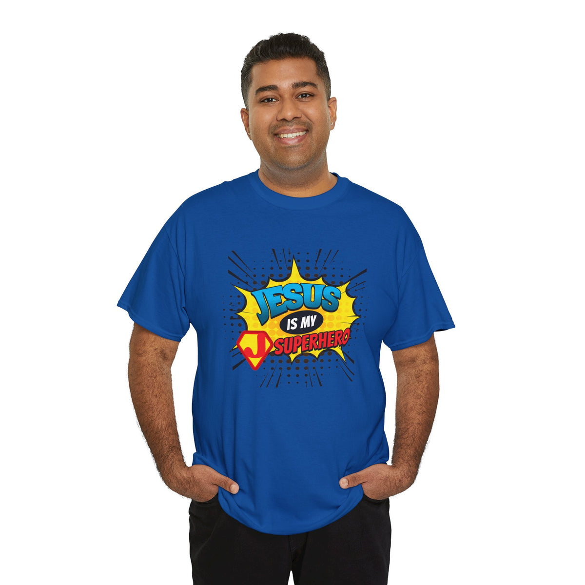 Jesus Is My Superhero T-Shirt — Christian Comic Pop Art Tee