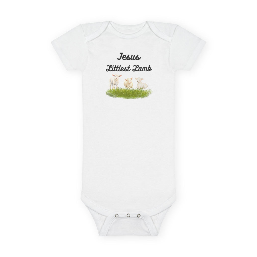 High quality, Gerber brand baby onesie "Jesus Littlest Lamb" Christian Infant Bodysuit