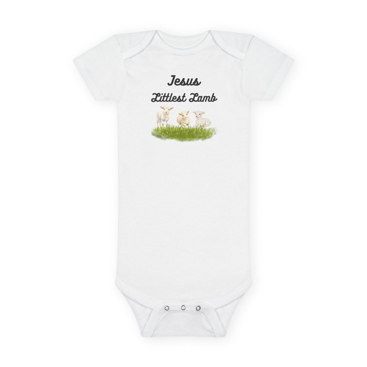 High quality, Gerber brand baby onesie "Jesus Littlest Lamb" Christian Infant Bodysuit