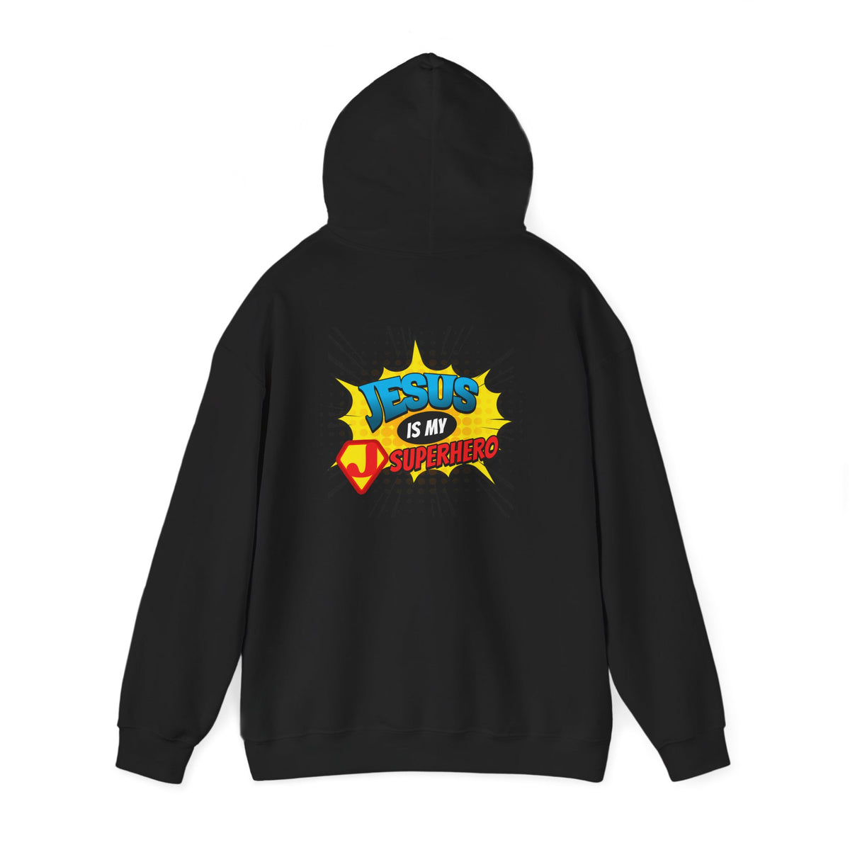 Jesus Is My Superhero Hoodie — Christian Comic Pop Art Pullover