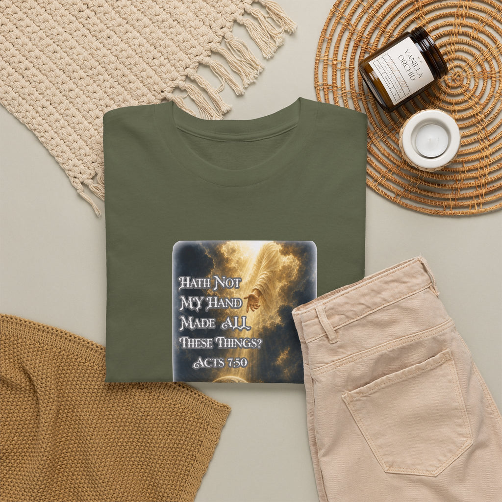 Faith & Action T‑Shirt — "Hath Not My Hand Made All These Things - Active" Inspirational Tee