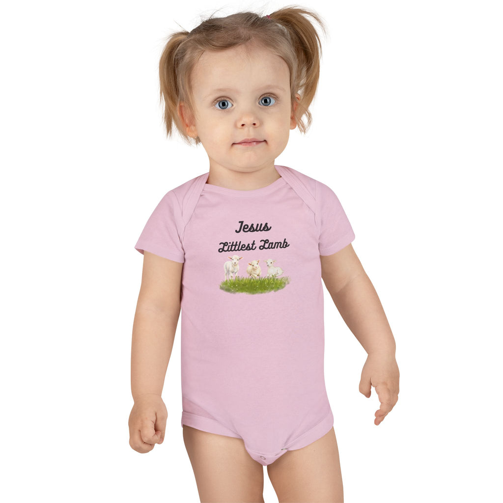 High quality, Gerber brand baby onesie "Jesus Littlest Lamb" Christian Infant Bodysuit