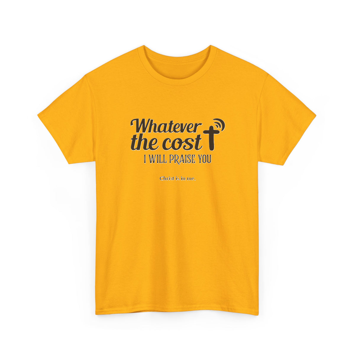 Christian Praise T-Shirt — "Whatever the cost I will praise You" Faith Graphic Tee