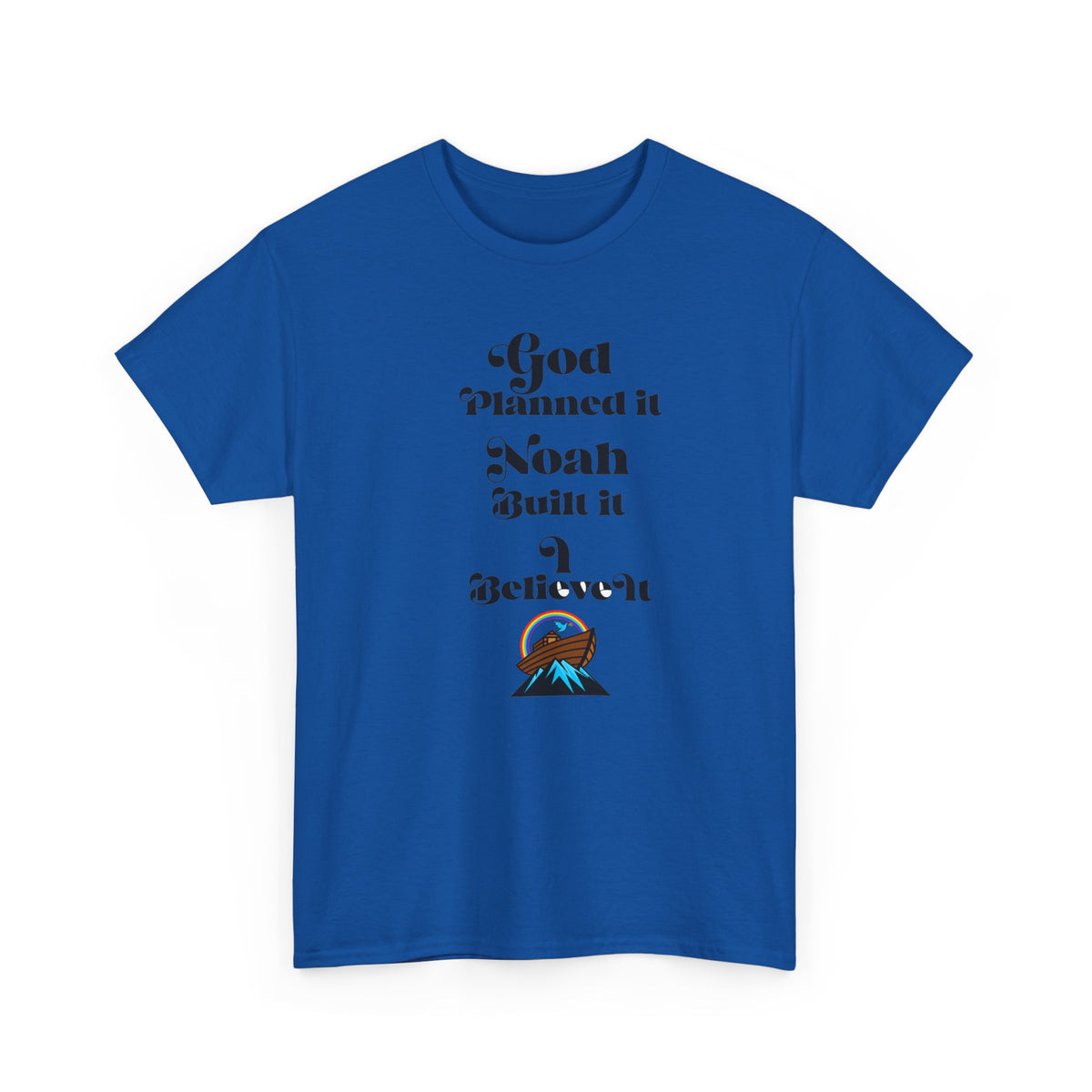 Noah Built It T-Shirt — "God Planned It, Noah Built It" Christian Faith Tee